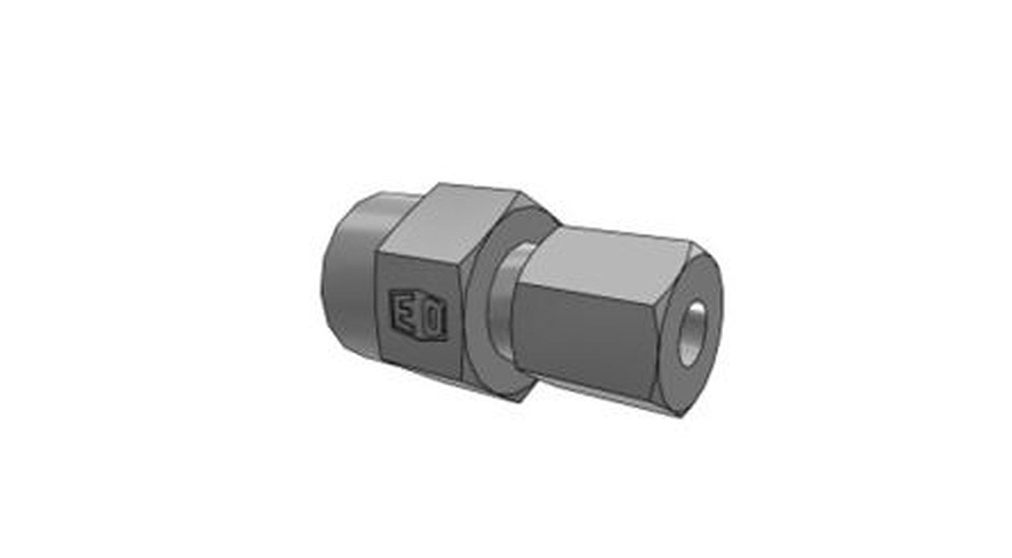 Parker 24° Metric Flareless Male Pressure Gauge Connector MAV06LRCF 1/4 In BSP Steel