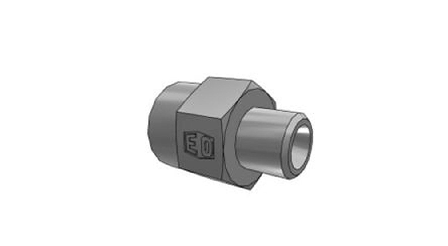 Parker 24° Metric Flareless Male Pressure Gauge Connector MAV06LROMDCF 1/4 In BSP MAV0