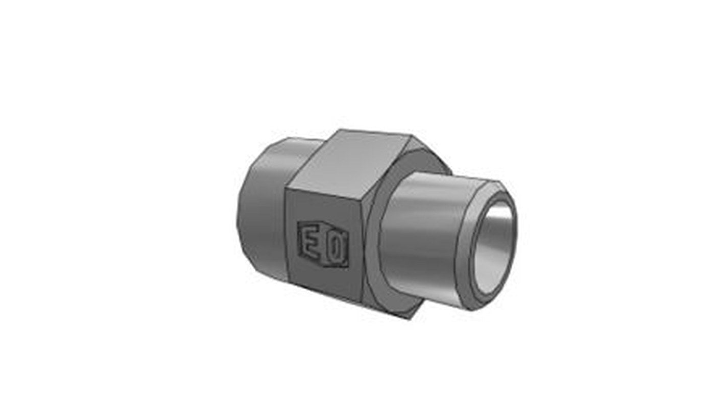 Parker 24° Metric Flareless Male Pressure Gauge Connector MAV08LROMDCF 1/4 In BSP Steel