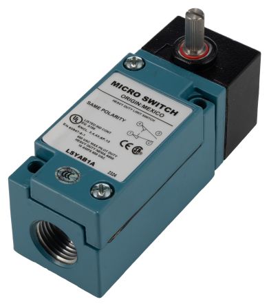 Honeywell HDLS Series Roller Lever Limit Switch, SPDT, IP67, Die Cast Zinc Epoxy Coated Housing, 600V
