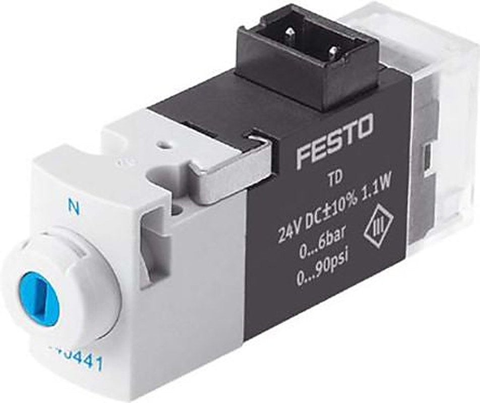 Festo Pneumatic Solenoid/Pilot-Operated Control Valve - Monostable, 3/2 NO Electric Metric MHA1 Series 24V