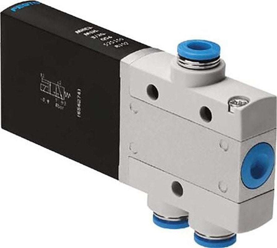Festo Pneumatic Solenoid/Pilot-Operated Control Valve - 3/2 Closed Monostable Electric Metric MHE3 Series 24V