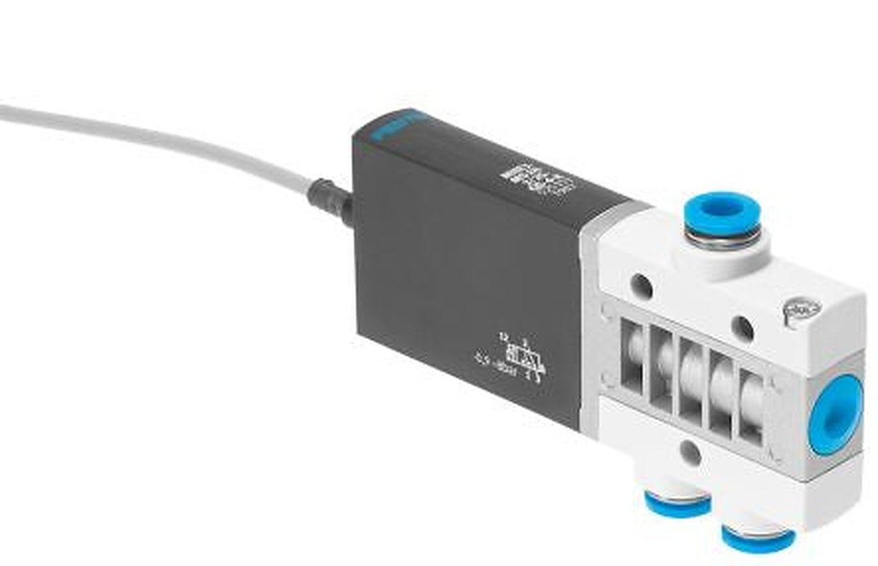 Festo Pneumatic Solenoid/Pilot-Operated Control Valve - 3/2 Closed Monostable Electric Metric MHE3-MS1H-3/2G-QS-6-K
