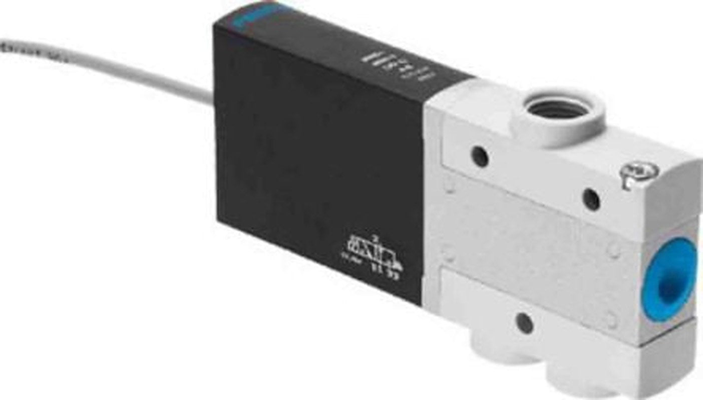 Festo Solenoid Valve - 3/2 Closed Monostable Electric G MHE4-M1H-3/2G-1/4-K Series 24V