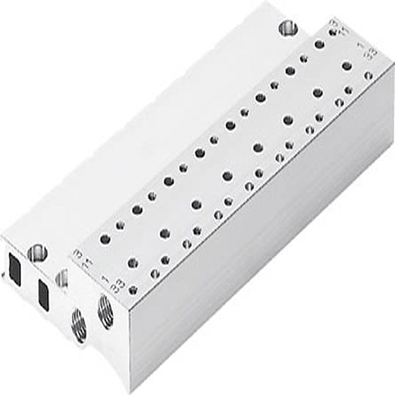 Festo 10 station Manifold Block for use with Solenoid Valve MHP2, 197446