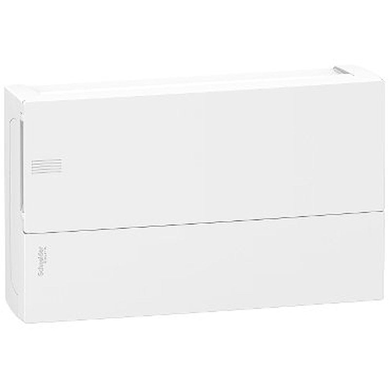 Enclosure, Resi9 MP, surface mounting, 1 row of 18 modules, IP40, white door, 1 earth + 1 neutral terminal blocks (Enclosure Resi9 MP) is a Schneider Electric product. Designed for reliable performance and long service life. Available across Iraq — contact us for pricing and delivery options.