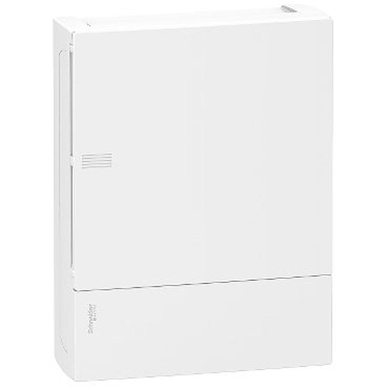 Enclosure, Resi9 MP, surface mounting, 2 rows of 12 modules, IP40, white door, 1 earth + 1 neutral terminal blocks (Enclosure Resi9 MP) is a Schneider Electric product. Designed for reliable performance and long service life. Available across Iraq — contact us for pricing and delivery options.