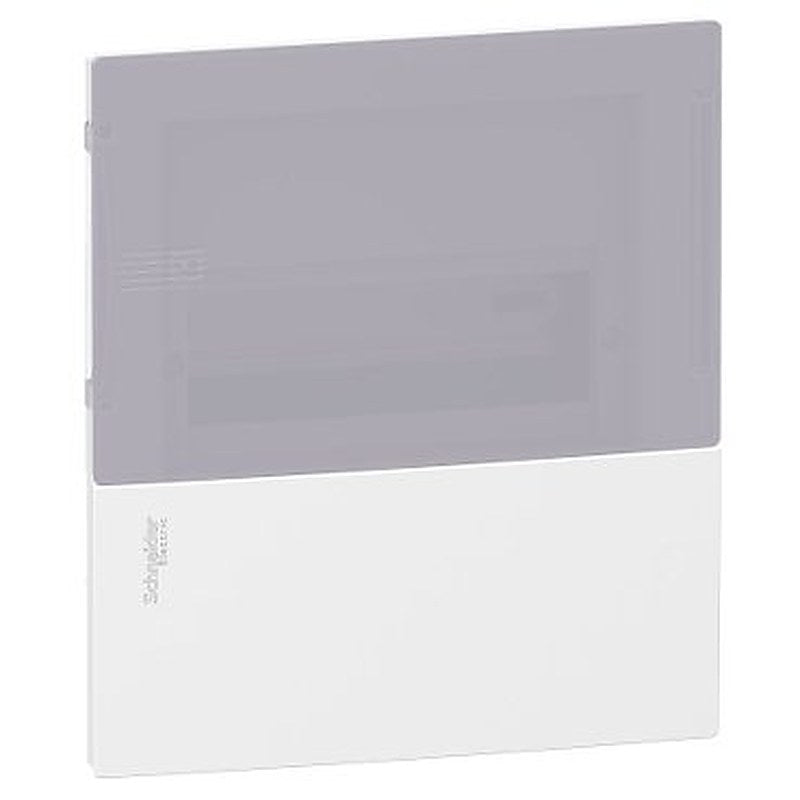 Enclosure, Resi9 MP, flush mounting, 1 row of 8 modules, IP40, translucid door, 1 earth + 1 neutral terminal blocks (Enclosure Resi9 MP) is a Schneider Electric product. Designed for reliable performance and long service life. Available across Iraq — contact us for pricing and delivery options.