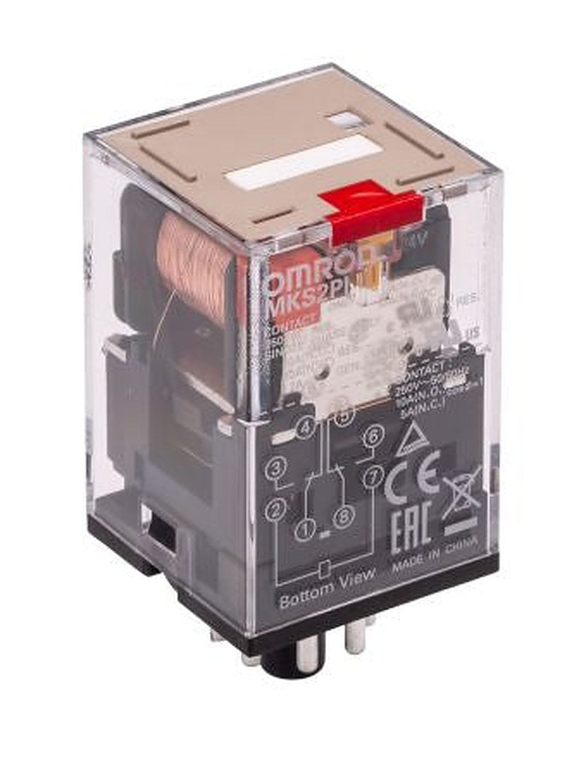 Omron Relay, 24V ac Coil, 10A Switching Current, DPDT