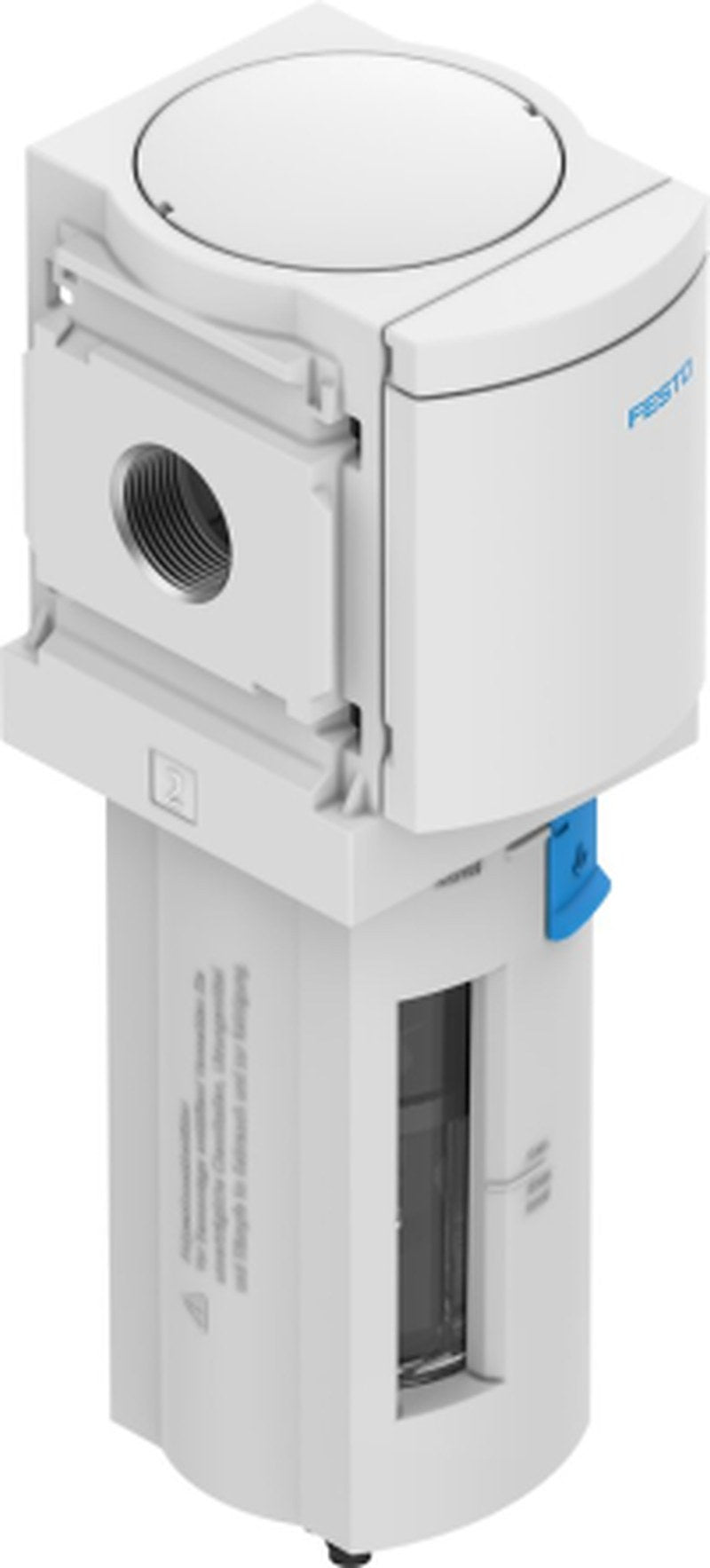 Festo MS series 40 μm 1/2 in 12 bar Pneumatic Filter 4100L/min max with Automatic, Manual drain