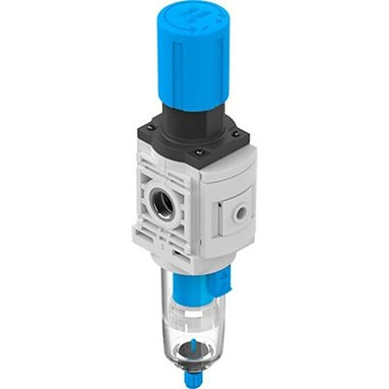 Festo MS6 Filter Regulator, 5 μm, 1/2 in G, Manual, 10 bar, MS6-LFR-1/2-D6-C-P-M-A8-F1A-B