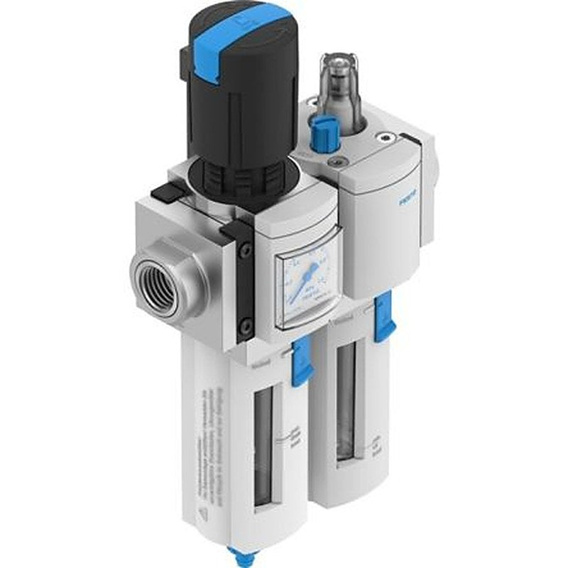 Festo G3/8 in Combination Unit, Manual Drain, 40 μm Filtration Size Integrated Pressure Gauge, 8233019