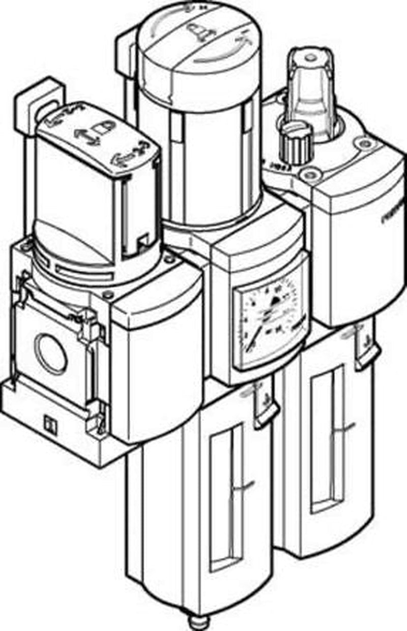Festo G 1/2 Filter Regulator, 40 μm, 1/2 in G, Manual, 18 bar, 542272