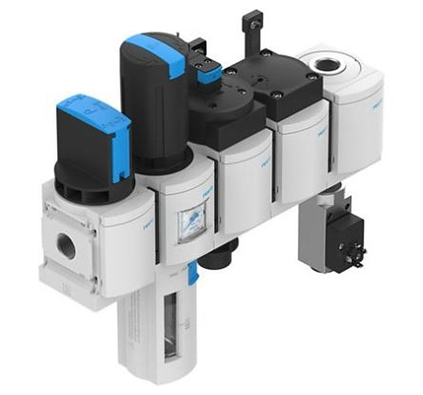 Festo FRL Assembly, Automatic Drain, 5 μm Filtration Size Integrated Pressure Gauge