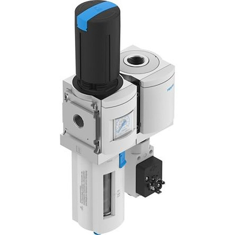 Festo G1/2 in Combination Unit, Automatic Drain, 40 μm Filtration Size Integrated Pressure Gauge, 8233038