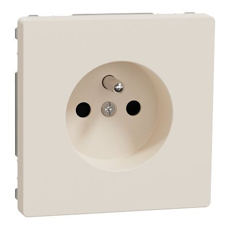 Schneider Electric D-Life Cream 1 Gang Plug Socket, 16A Indoor, Type E
