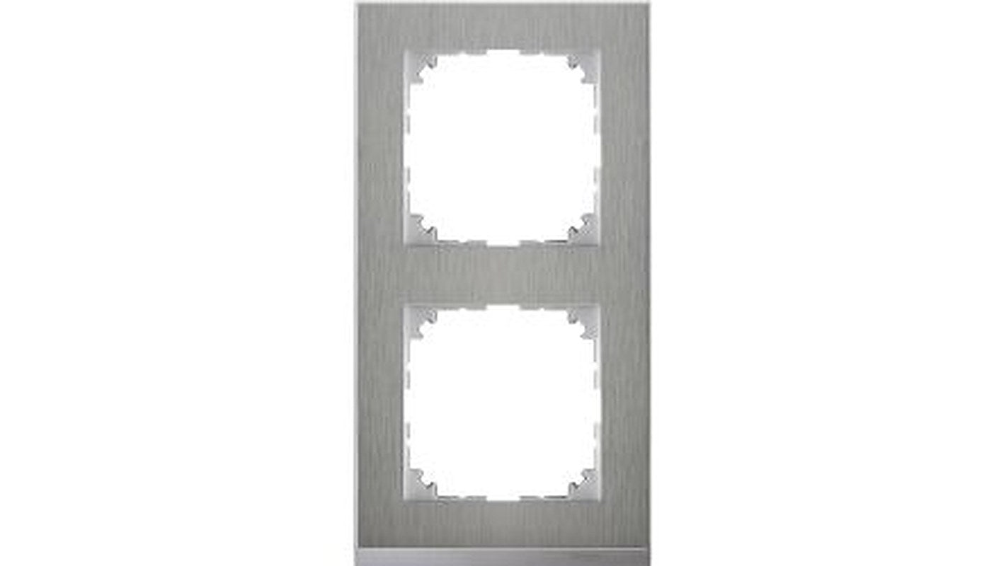Schneider Electric Stainless Steel 2 Gang Cover