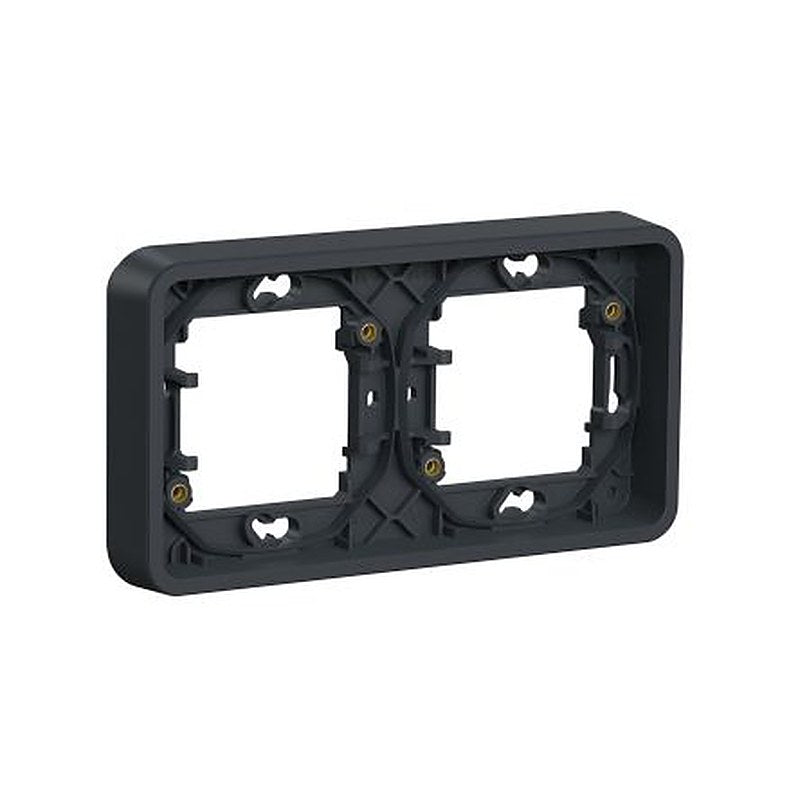 Schneider Electric Mureva Styl Grey 2 Gang Plug Socket Indoor & Outdoor