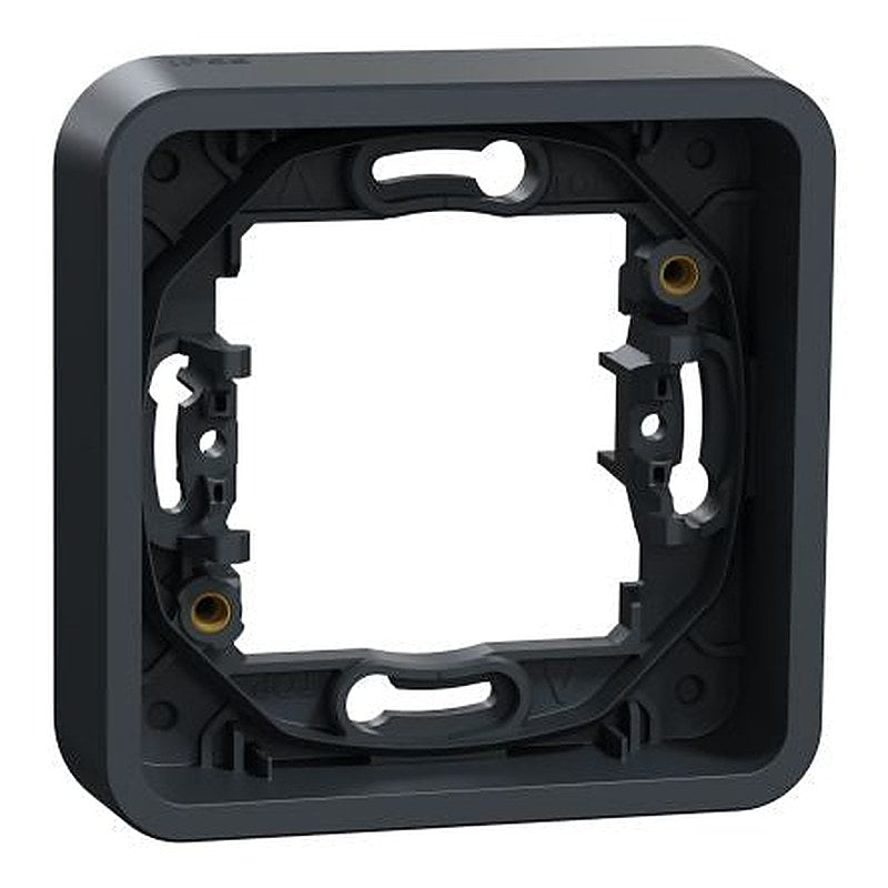 Schneider Electric Mureva Styl Grey Polycarbonate Back Box Mounting Frame, IP55, Flush Mount, 1 Gangs 28 mm 84mm 19 mm