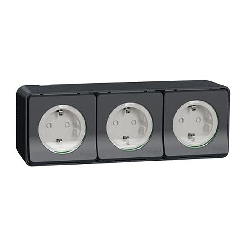 Schneider Electric Mureva Styl Anthracite Plug Socket, 16A, Schuko