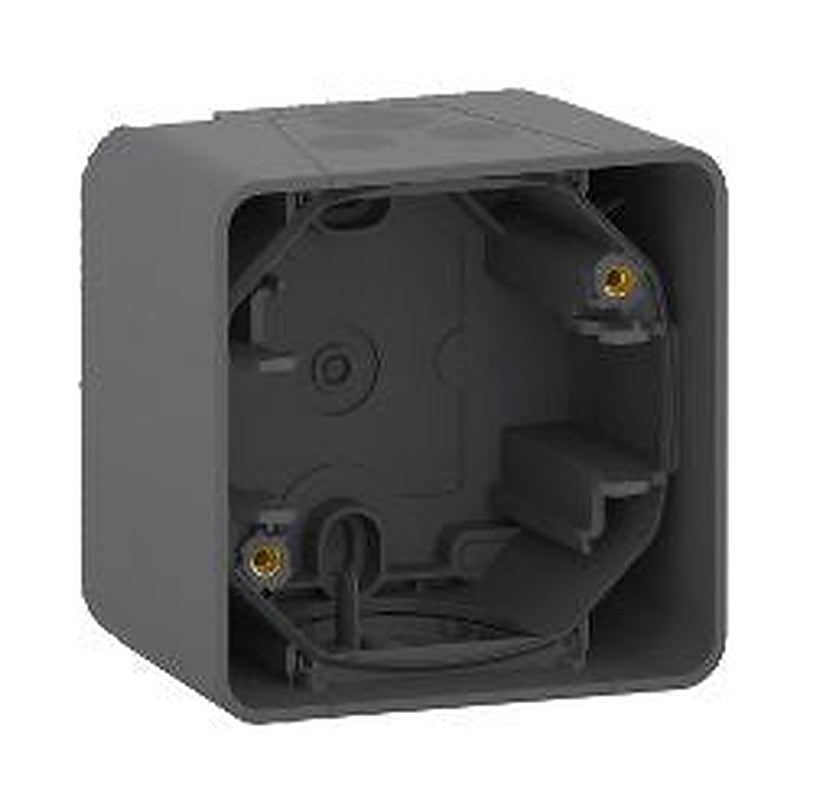 Schneider Electric Mureva Styl Grey RAL 7016 1 Gang Plug Socket Back Boxes Indoor & Outdoor