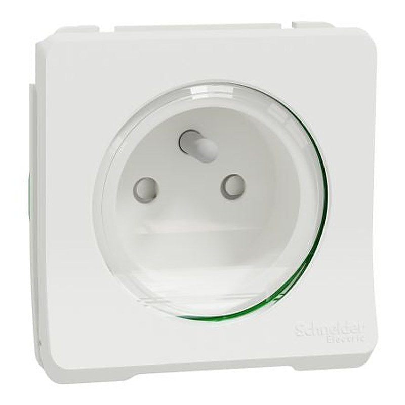 Schneider Electric Mureva Styl White 1 Gang Plug Socket, 16A Indoor & Outdoor, French 2P