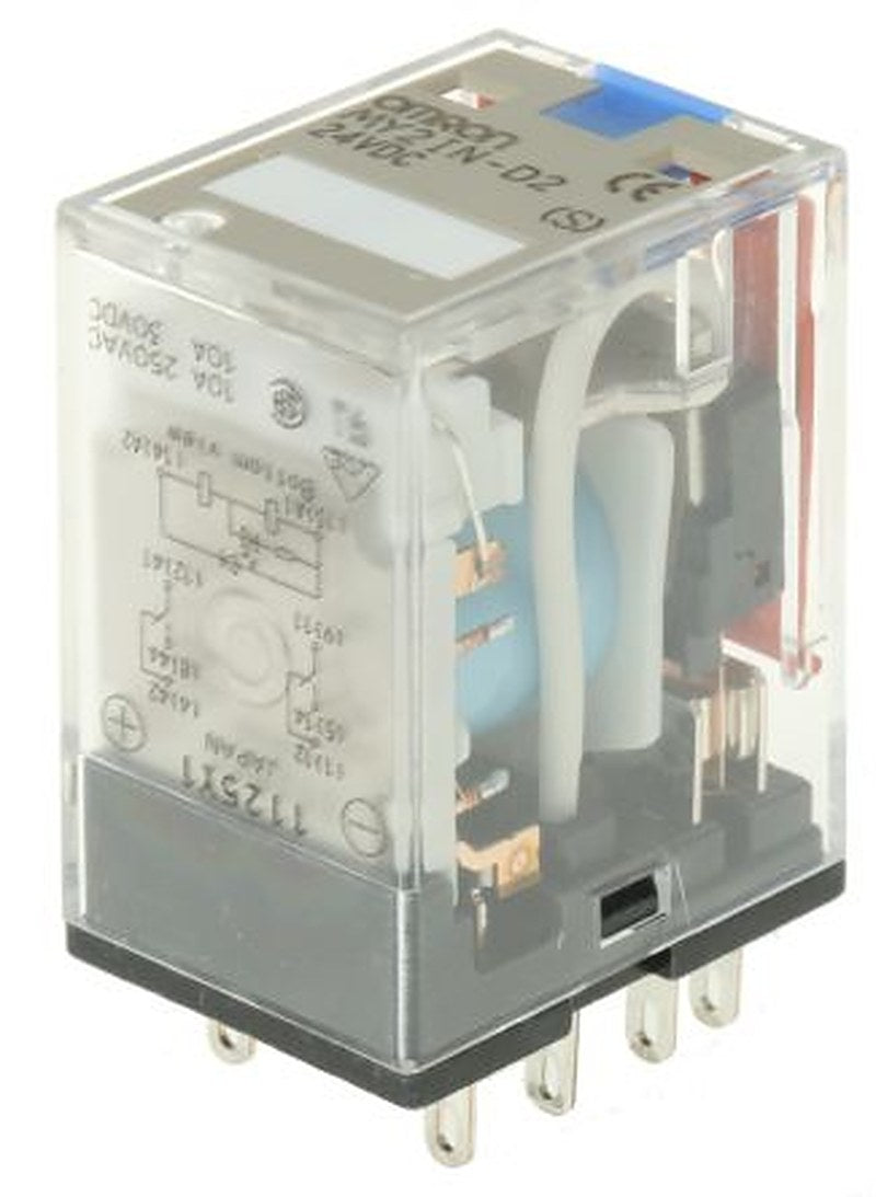 Omron Surface Power Relay, 24V dc Coil, 10A Switching Current, DPDT
