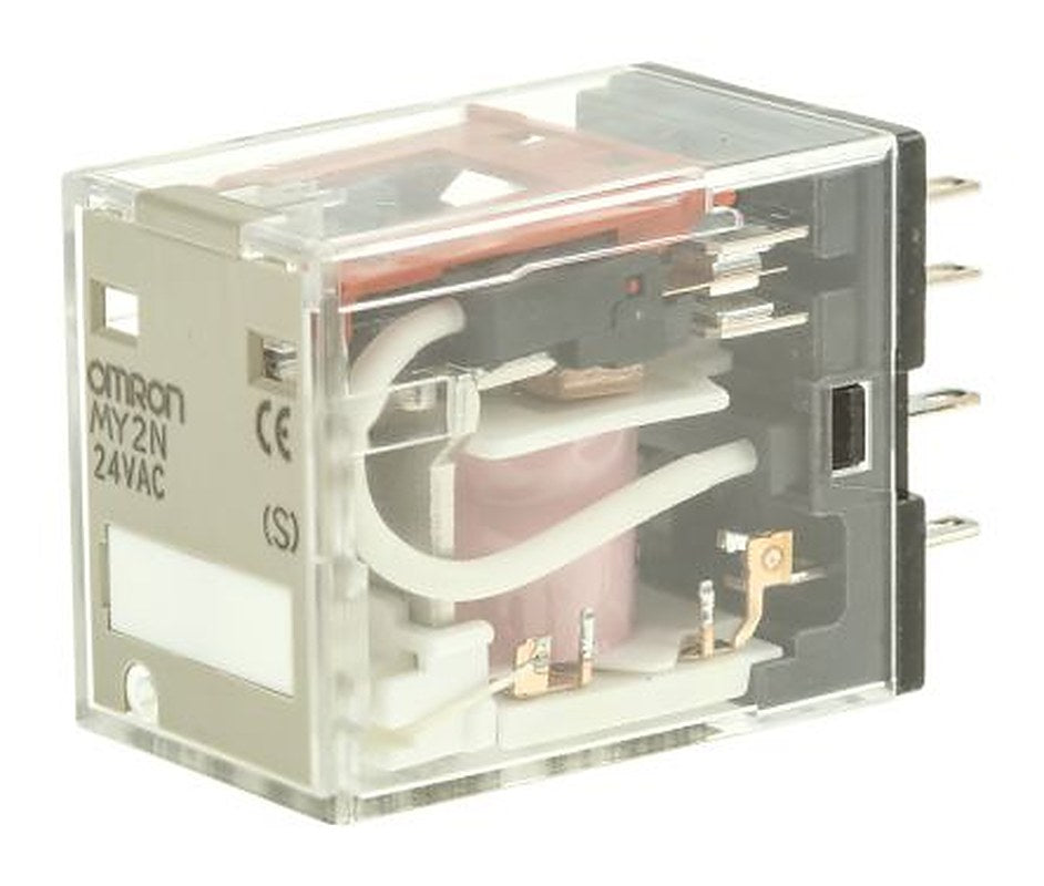 Omron Socket Power Relay, 24V ac Coil, 5A Switching Current, DPDT