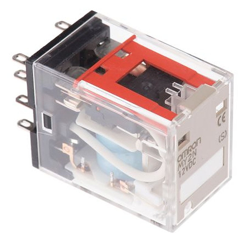 Omron DIN Rail Power Relay, 12V dc Coil, 5A Switching Current, DPDT