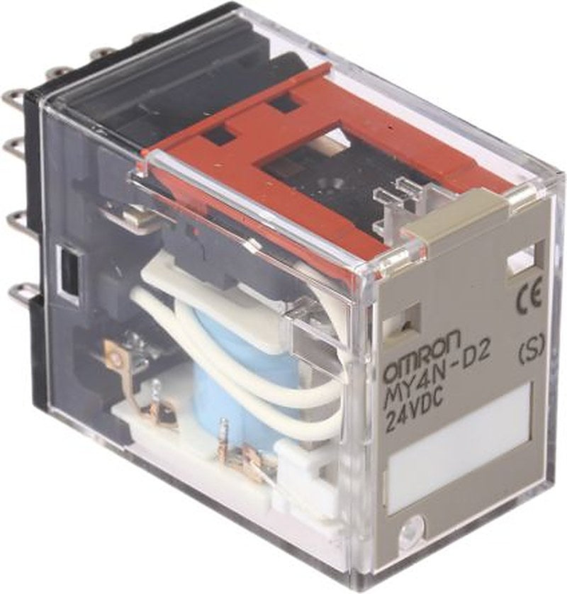 Omron DIN Rail Power Relay, 24V dc Coil, 5A Switching Current, 4PDT