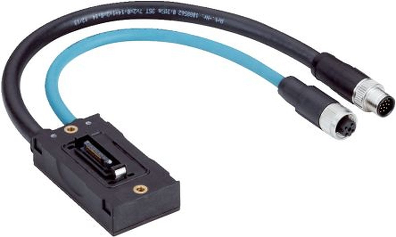SICK Male 17 way M12 to Female 4 way M12 Connector Cable, 300 mm