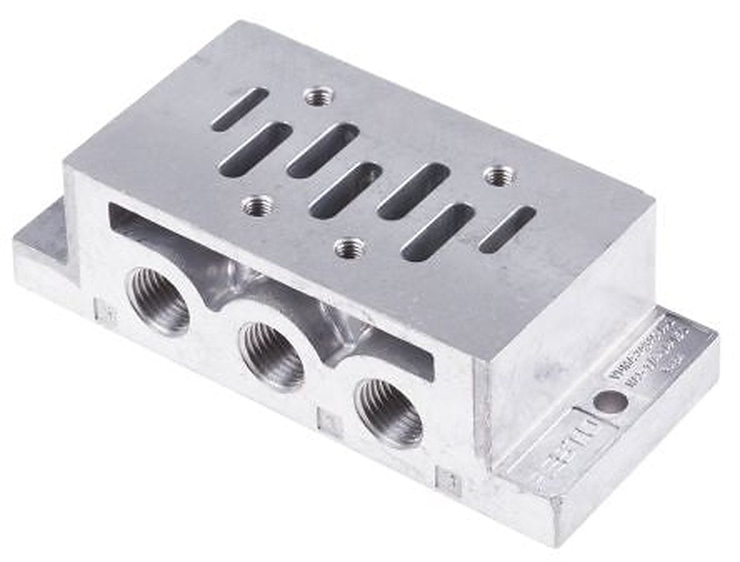 Festo NAS series 5 station G Sub-Base for use with MFH Solenoid Valves, 9484