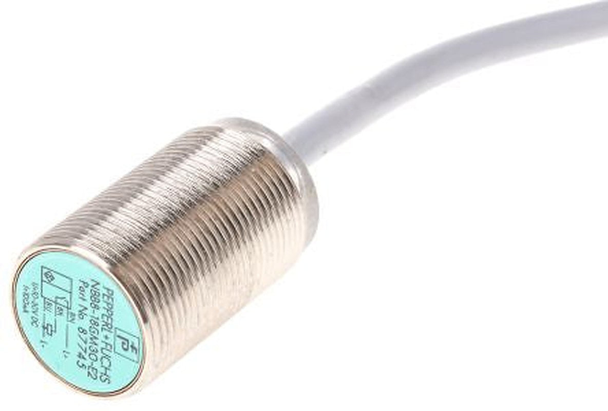 Pepperl + Fuchs NBB8-18GM30-E2 Threaded Barrel Inductive Proximity Sensor, M18 PNP NBN40-U1-E0 36V 100 mm 36 V dc 200mA