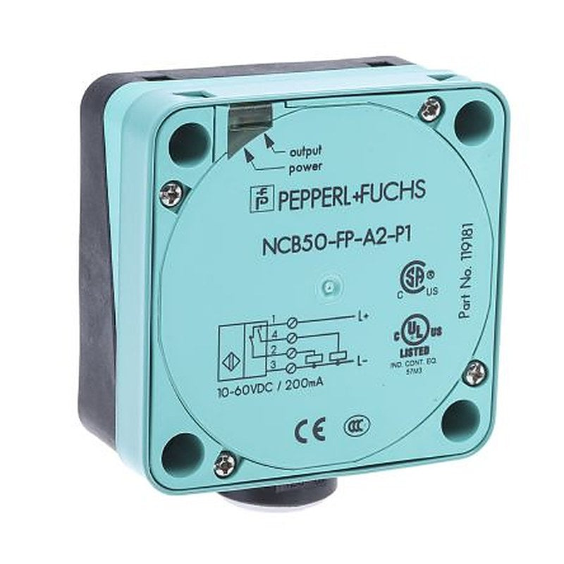 Pepperl + Fuchs NCB50-FP-A2-P1 Block Inductive Proximity Sensor, M20 x 1.5 PNP 60V 50 mm 60 V dc 200mA
