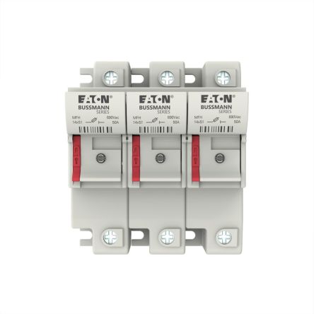 Eaton 50A Fuse Holder for 14 x 51 mm, 3P-Pole, 690V