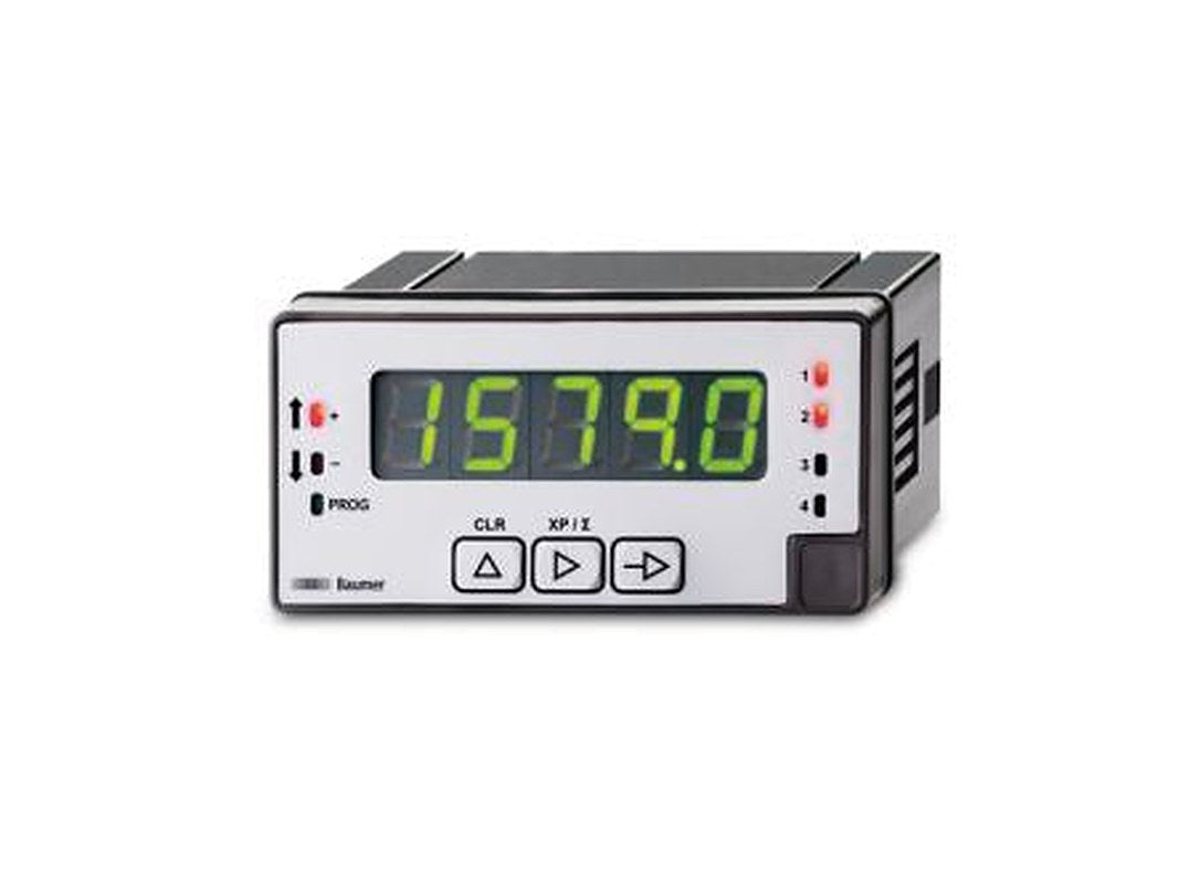 Baumer NE1218 LED Display Digital Panel Multifunction Meter for Speed, Frequency, 48 mm x 96 mm