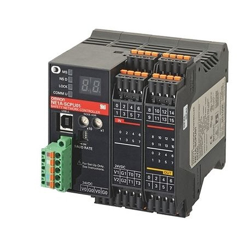 Omron NE1A Series Safety Controller, 16 Safety Inputs, 8 Safety Outputs, 24V