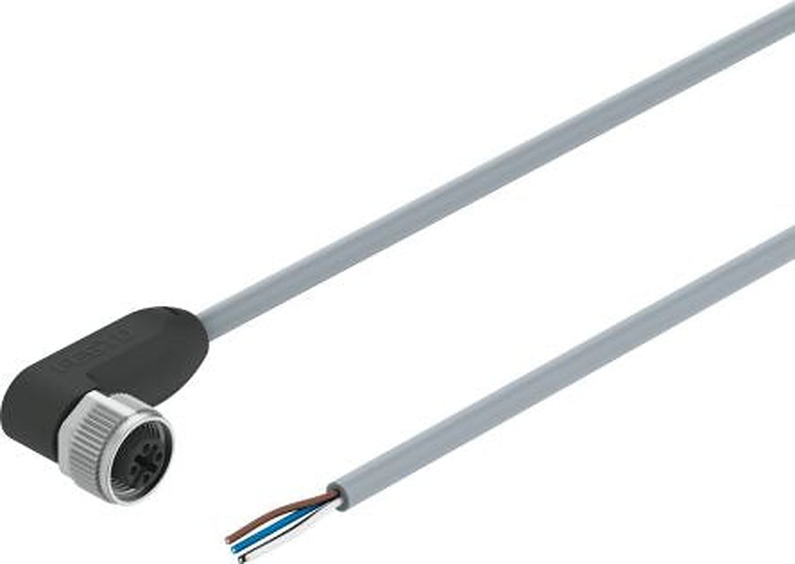 Festo Male 5 way M12, Right Angle to 4 way Unterminated Actuator/Sensor Cable, 10 m