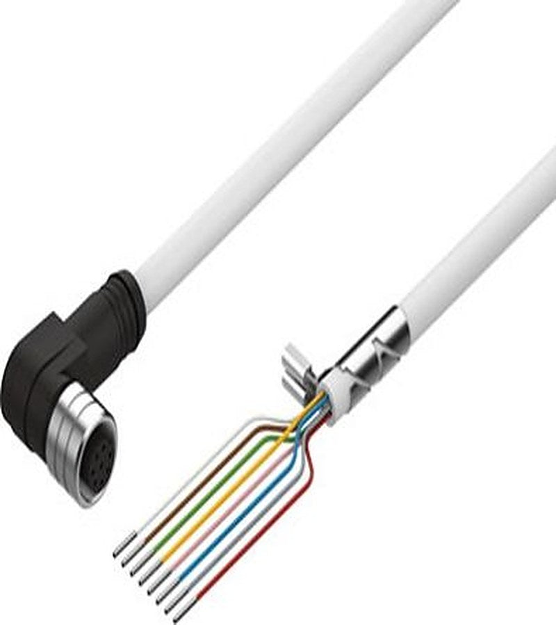 Festo Female 8 way M12, Right Angle to 8 way Pigtail Cable, 1.5 m