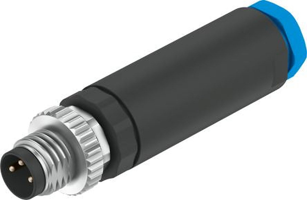 Festo Circular Connector, 3 Contacts, Screw, M8 Connector, Plug, Male, IP65, IP67, NECB Series