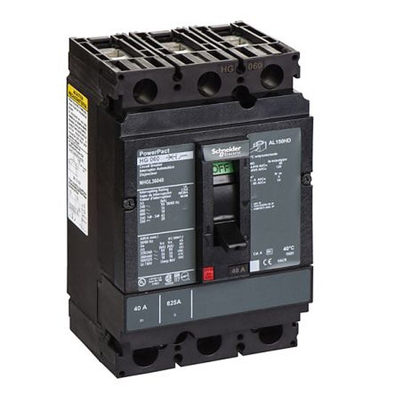 Schneider Electric, PowerPact, PowerPact Molded Case Circuit Breaker 3-Pole 10A, Breaking Capacity 18 kA, DIN Rail