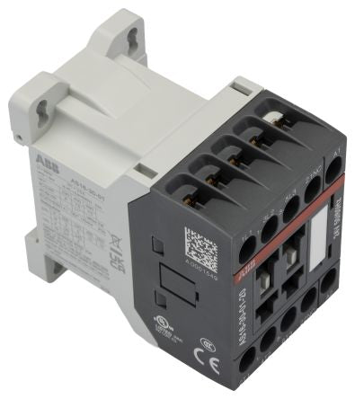 ABB Contactor, 24V Coil, 3-Pole, 24 A, 4 kW 24V, 3 NO