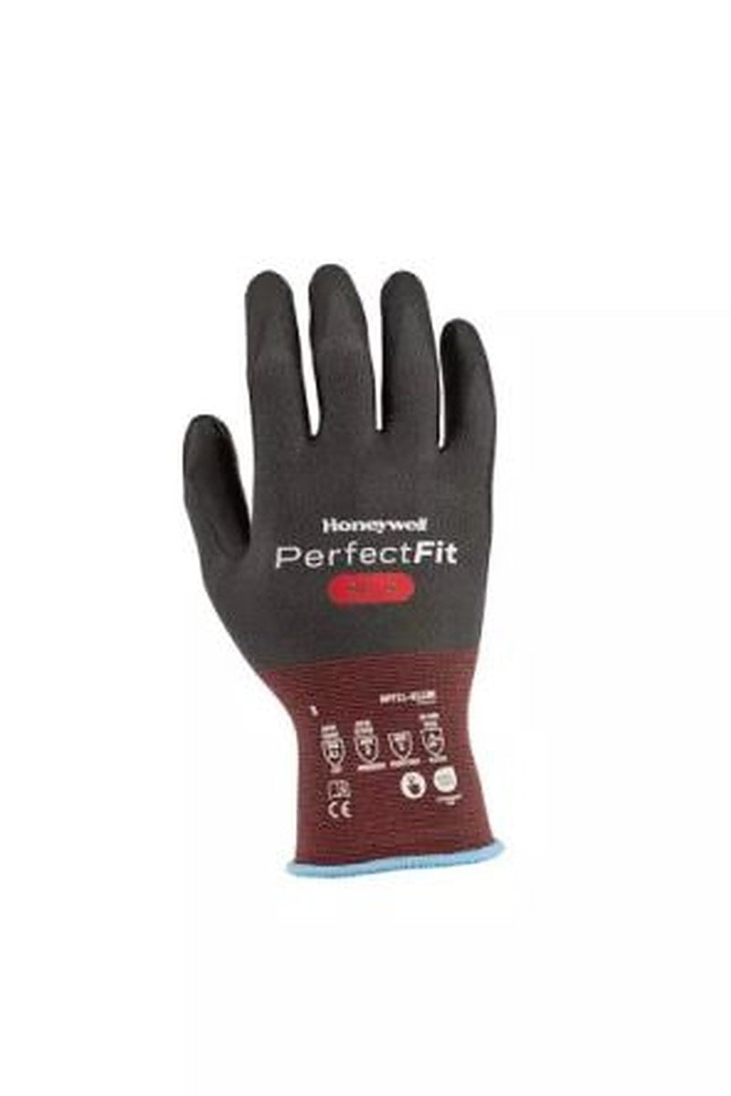 Honeywell Perfect Fit 3.0 Black, Grey Carbon, Elastane, Nylon, Polyurethane Cut Resistant Gloves, Size 11, Polyurethane