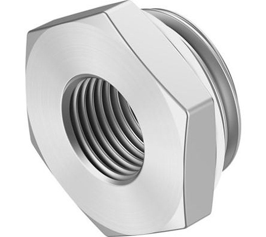 Festo NPFC Series, NPFC-RS-G1-G12-MF Pneumatic Fitting, Polyvinyl Chloride, Nickel Plated Brass Threaded BSPT