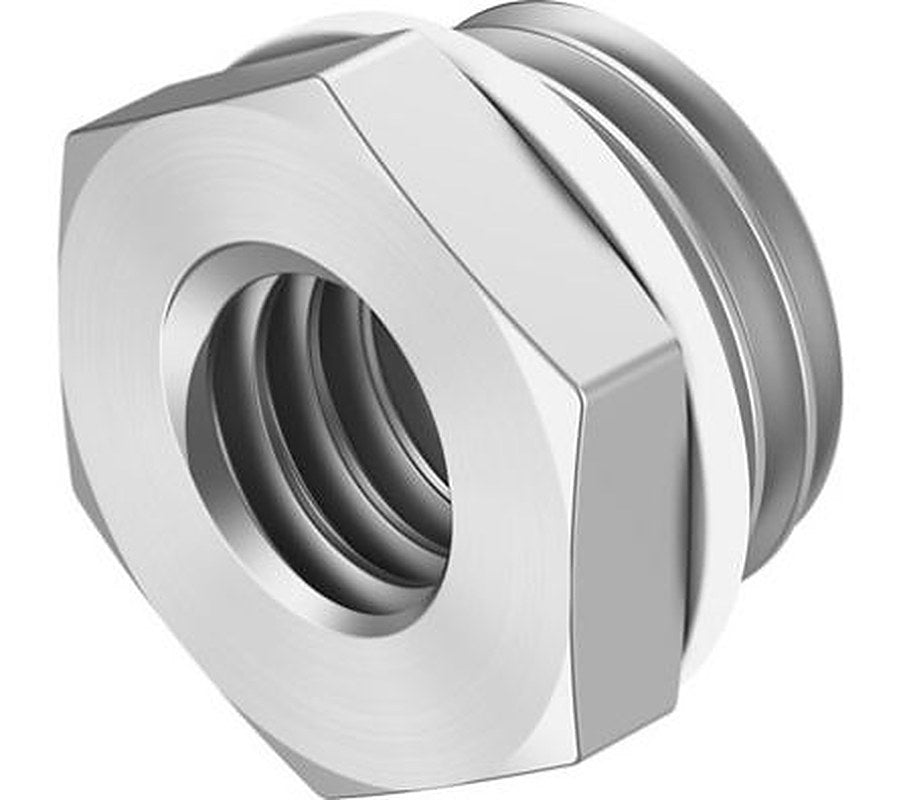 Festo NPFC Series, NPFC-RS-G12-G14-MF Pneumatic Fitting, Polyvinyl Chloride, Nickel Plated Brass Threaded BSPT
