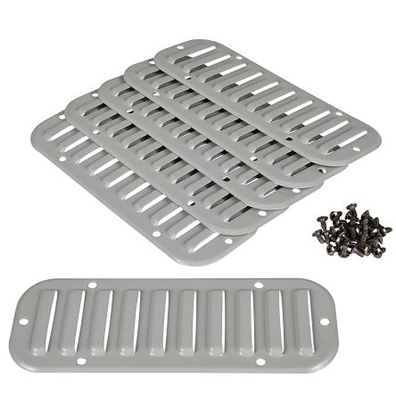 Schneider Electric Grey Steel Grille, Square Face Slat