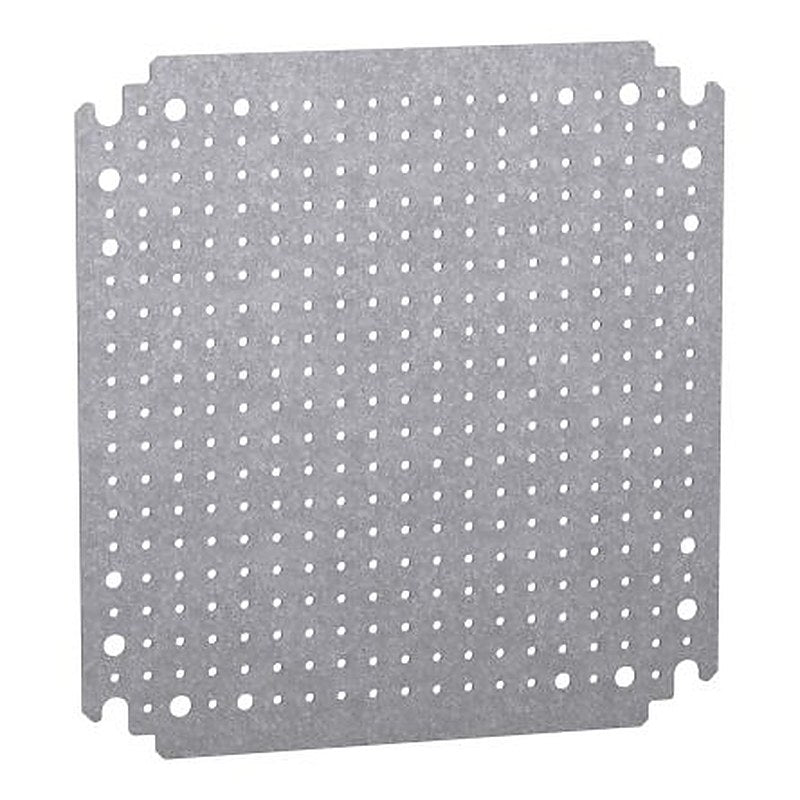 Schneider Electric Galvanised Steel Enclosure Accessory Perforated Mounting Plate, 300mm W, 300 mm L for Use with