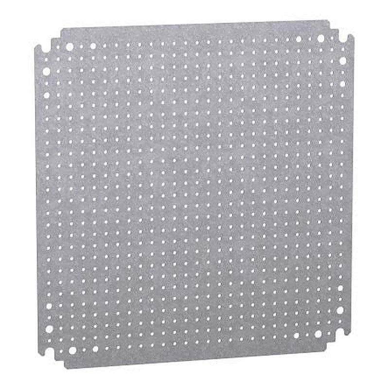 Schneider Electric Galvanised Steel Enclosure Accessory Perforated Mounting Plate, 350mm W, 365 mm L for Use with