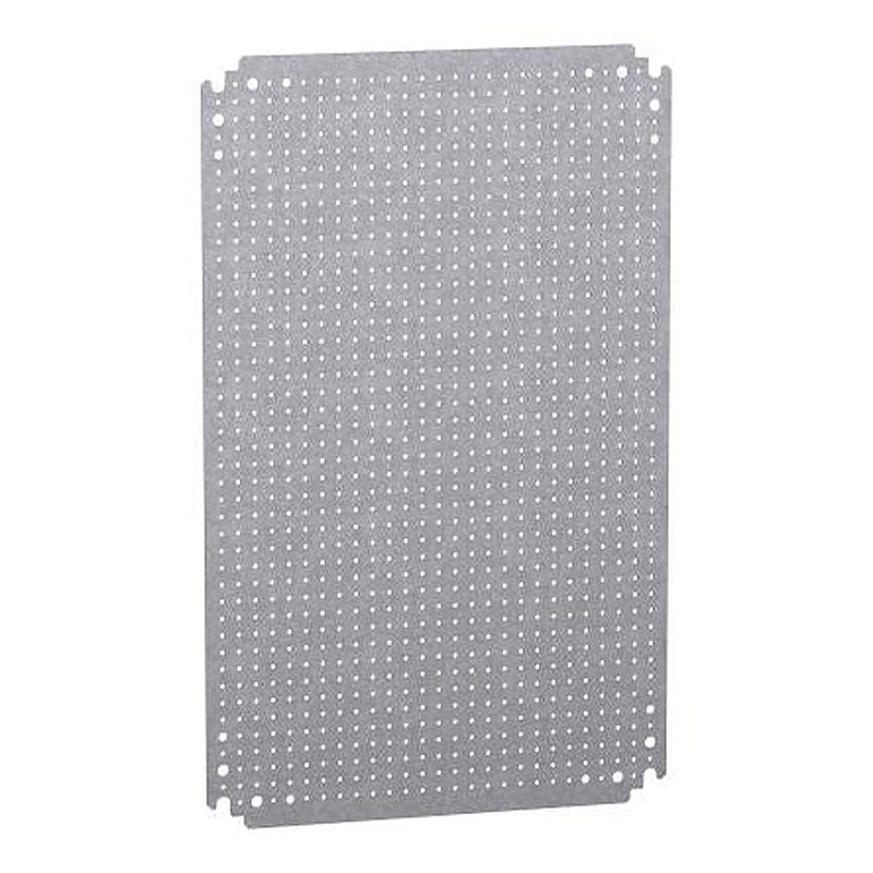 Schneider Electric Galvanised Steel Mounting Plate Perforated Mounting Plate, 365mm W, 550 mm L for Use with Spacial