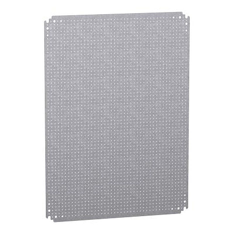 Schneider Electric Galvanised Steel Mounting Plate Perforated Mounting Plate, 550mm W, 765 mm L for Use with Spacial